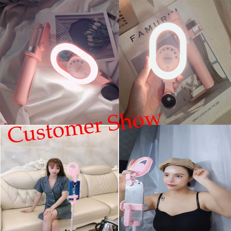 Tongdaytech LED Selfie Ring Füllen Licht Clip Dimmbare Fotografie Lampe Kamera Weitwinkel Makro Objektiv Für Schönheit machen-hoch Video Live