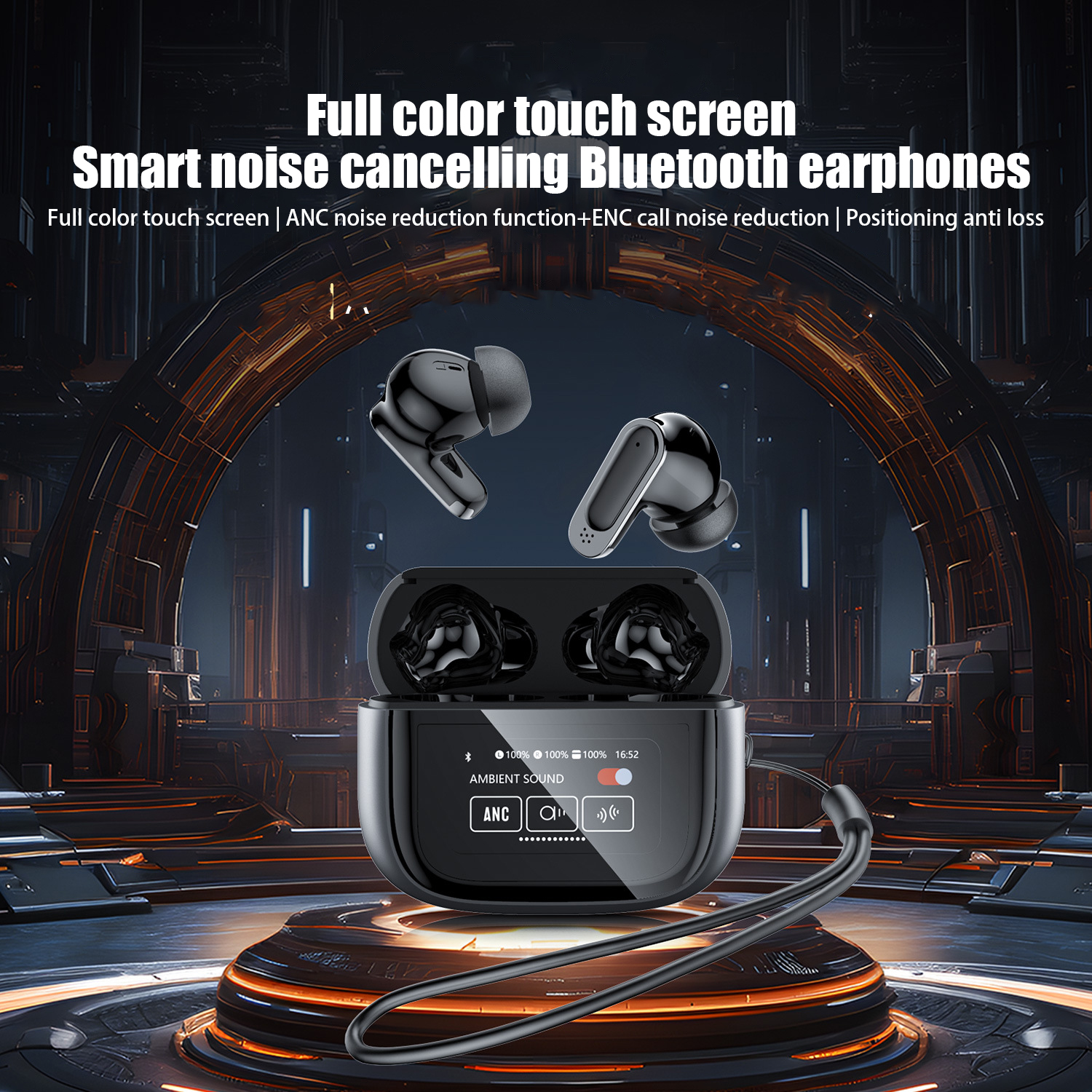 Xiaomi V11 Wireless Bluetooth Earphones Headphones Outdoor Sport Headset Noise Reduction With Display Touch Control Earbuds