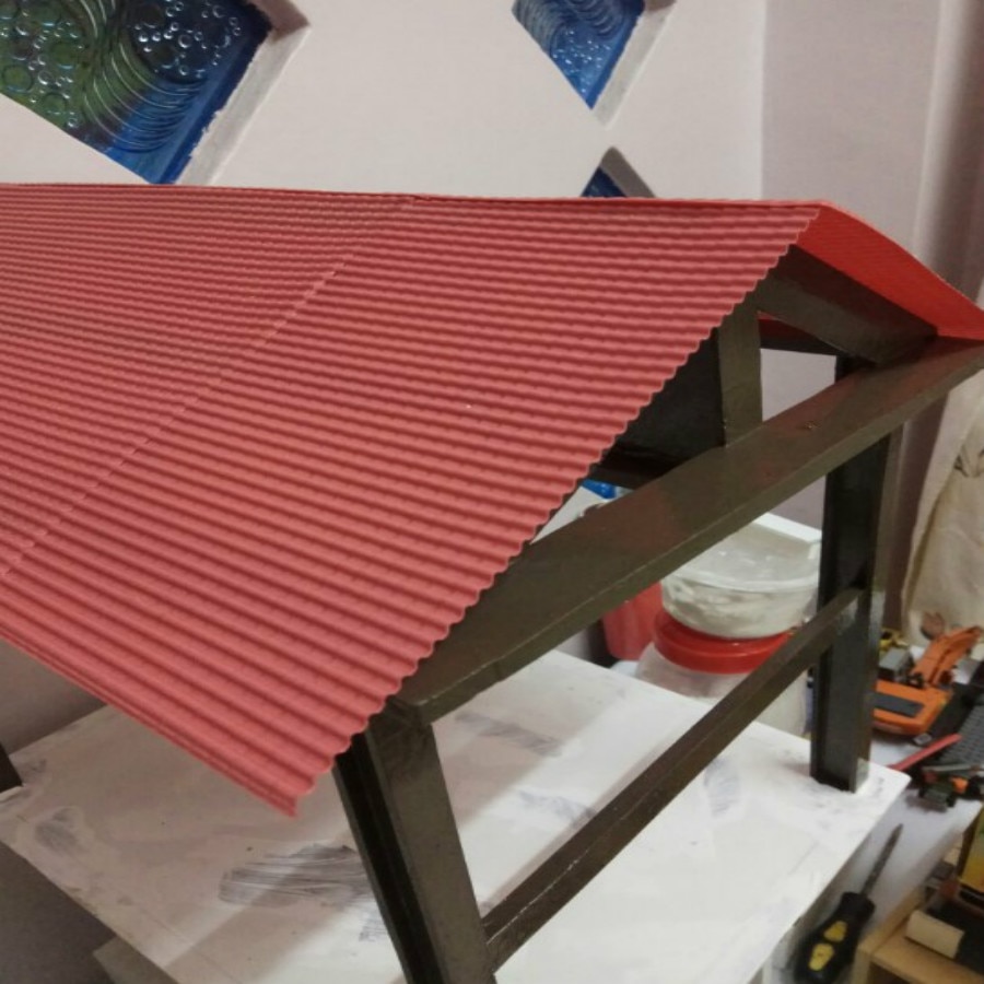 2 stks/partij rode kleur architectuur schaal model blad voor building en hobby model HO trein layout