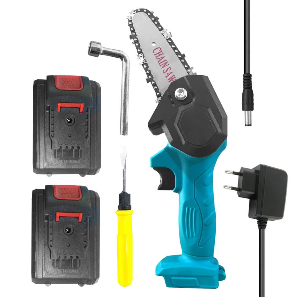 Electric Pruning Saw Small Wood Spliting Chainsaw One-handed Woodworking Tool 1or 2 Lithium Battery for Garden Orchard Logging