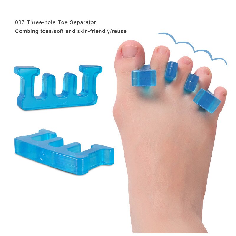 3 Gaten Teenseparators Eversie-Corrector Vinger-Separator Duim Herhaald Siliconen Sebs Zachte Pijn-Veilig Verlichten 2pcs Rechtzetten