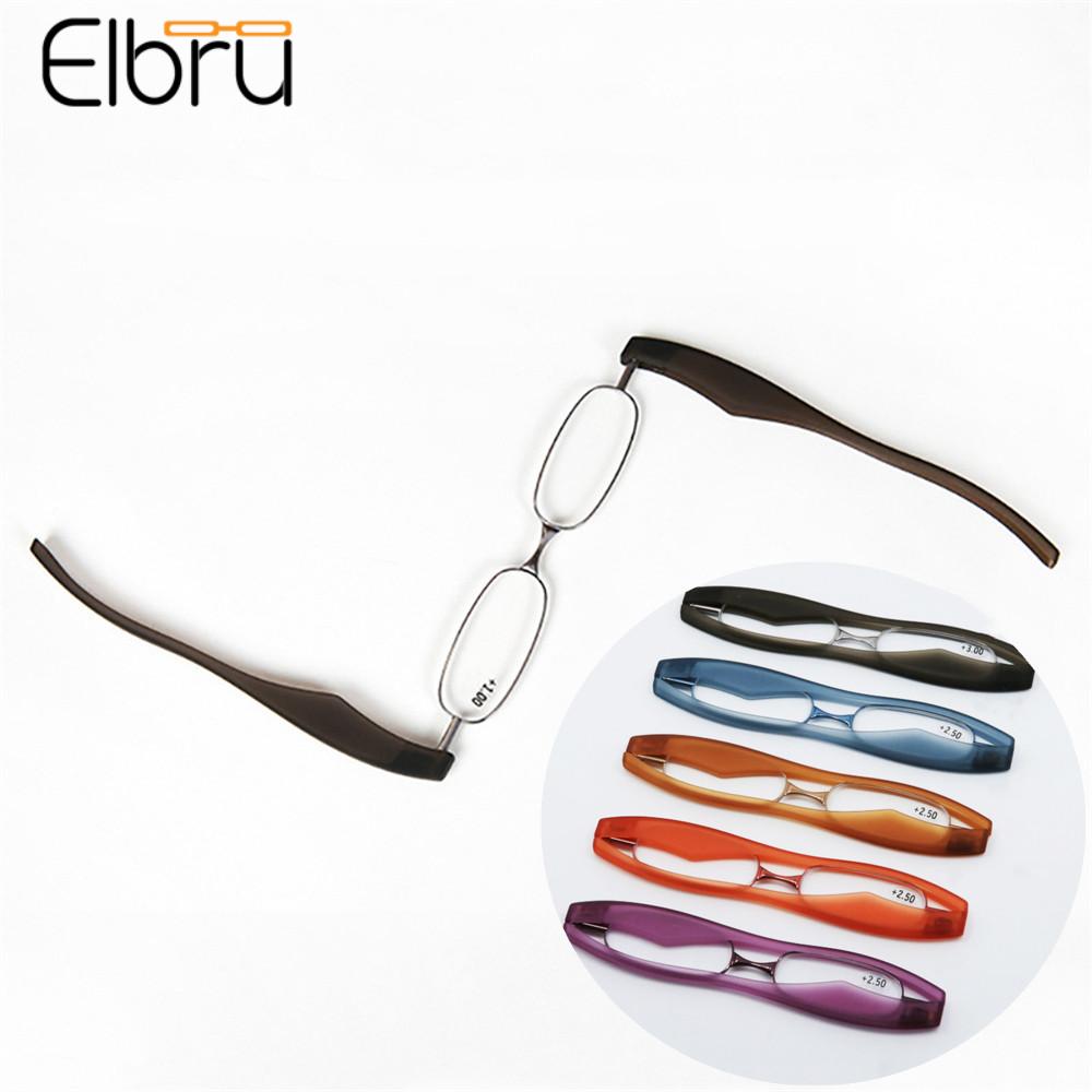 Elbru Mini Leesbril Mannen Vrouwen Vouwen Kleine Presbyopie Brillen Frame Metalen Draagbare Lezen Brillen