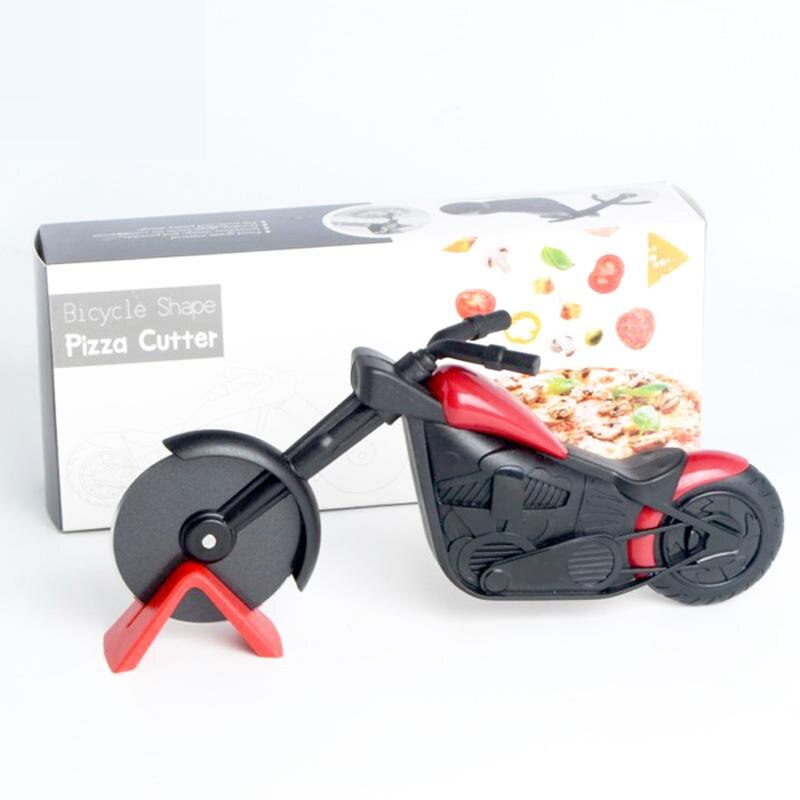 Motorcycle Pizza Cutter Stainless Steel Pizza Wheel Cutter Knife Bicycle Bike Motorbike Roller Pizza Chopper Slicer Peel Knives