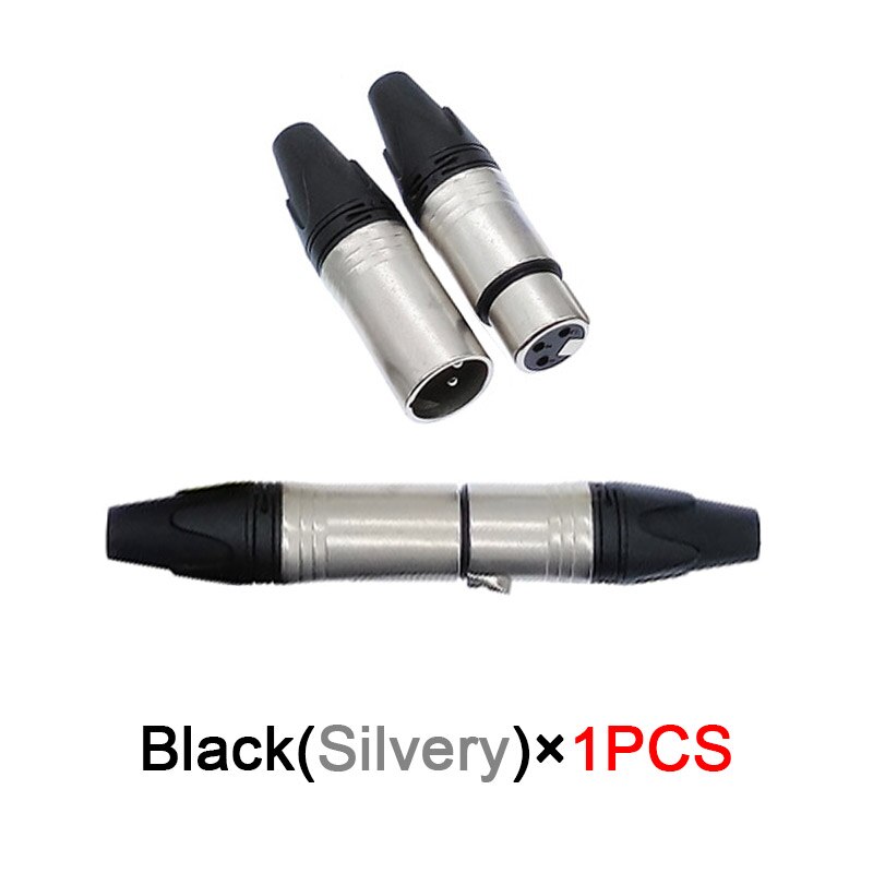Xlr stecker Audio- stecker mikrofon stecker 3Stift lautsprecher stecker männlich &Ampere; weibliche farbe mic stecker: Schwarz(silbrig) / Buchseneinsatz