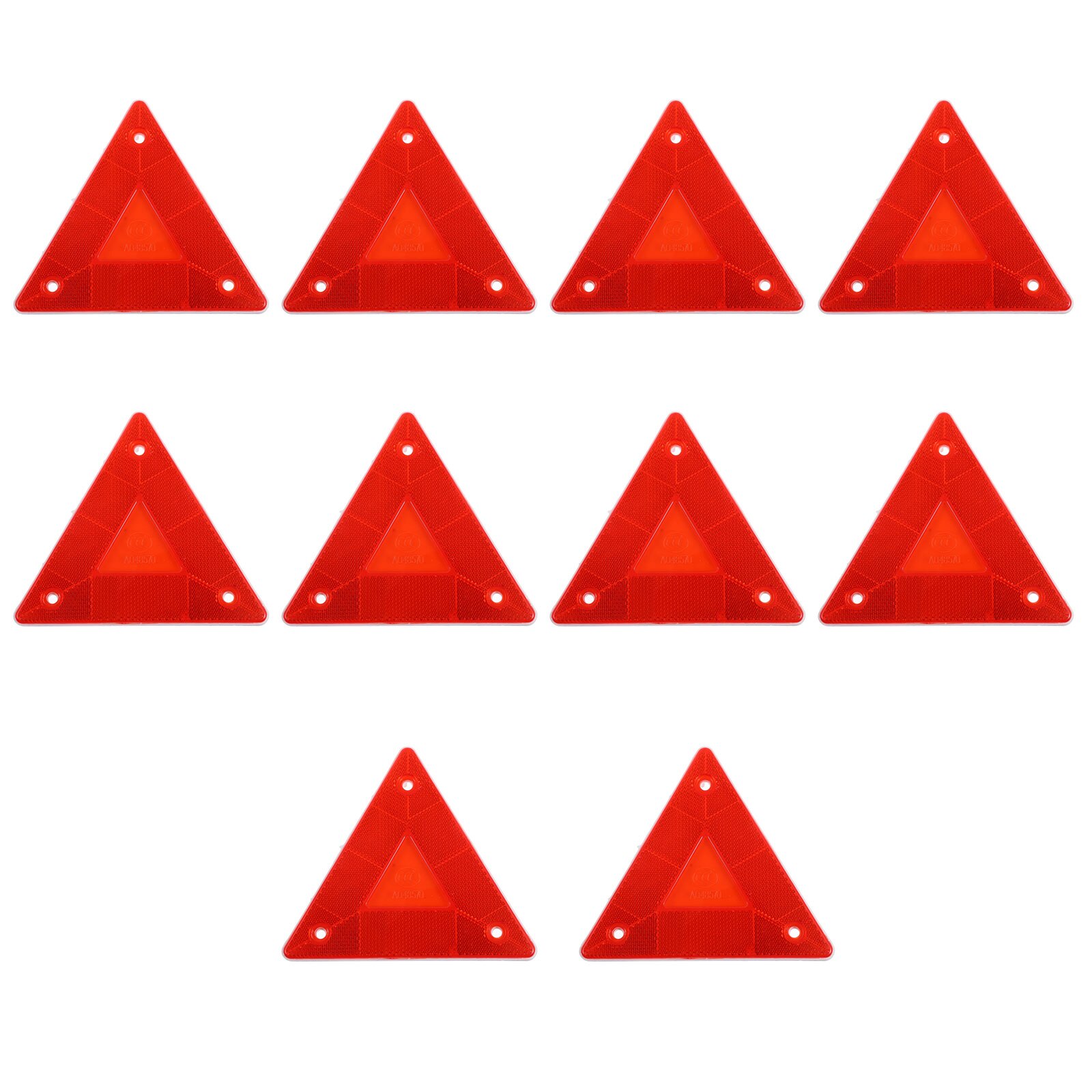 10pcs Car Reflector Triangle Reflector Nice Durable Safe Light Warning Sign Truck Reflector for Warning: Default Title