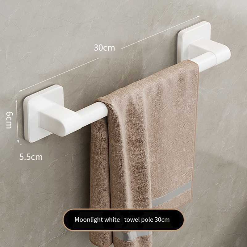 Towel Rack Bathroom Shelf No Punching Required Bathroom Accessories Organizer Items Organizers Shelves Wall Hardwar Fixture