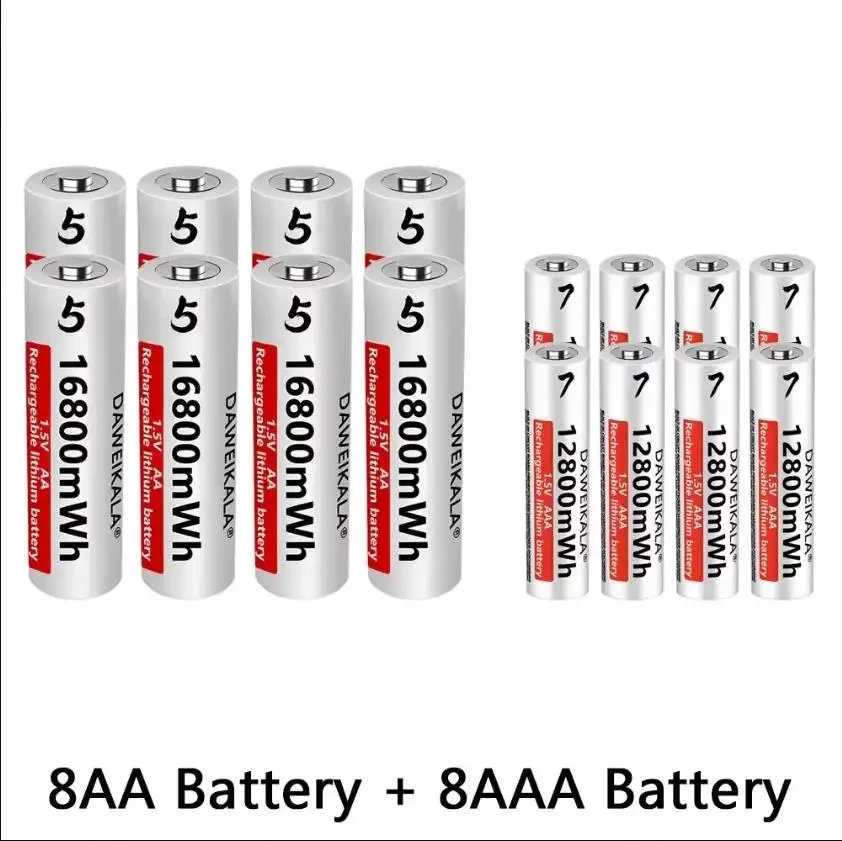AA AAA rechargeable battery 1.5V lithium-ion battery remote For Mouse Flashlight Fan Game Machine electric toy battery: other
