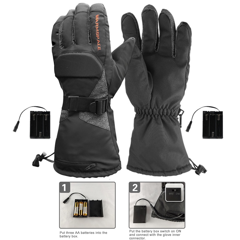 Vinter elektrisk genopladeligt batteri opvarmede handsker smart kontrol varme længere handsker udendørs vandtæt sports cykel ski handske