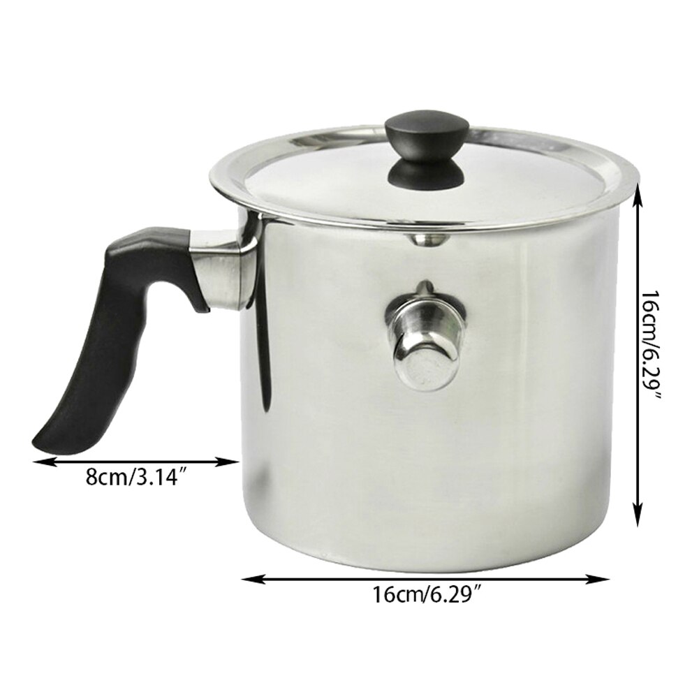 Pot de fusion de cire d'abeille en acier | Inoxydable 1,5l Pot de fusion de cire d'abeille, réservoir de fusion de cire d'abeille, équipement de fusion pour le travail de la cire d'abeille
