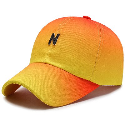 [lbbfs] gradient mænd sommer baseball kasket grøn rød streetwear kvinders snap back cap hip hop trucker hat  no048: Farve 6