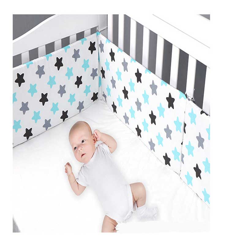 Newborn Crib Around Cot Protector Kids Room Decor Double-faced Detachable Baby Bed Bumper