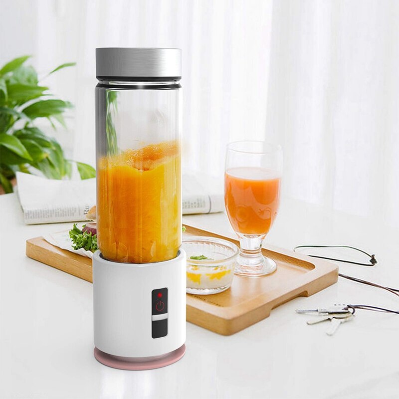 Eas-Draagbare Blender, 380Ml Mini Persoonlijke Blender Met Bijgewerkte 6 Bladen, juicer Blender Beker Voor Shakes En Smoothies