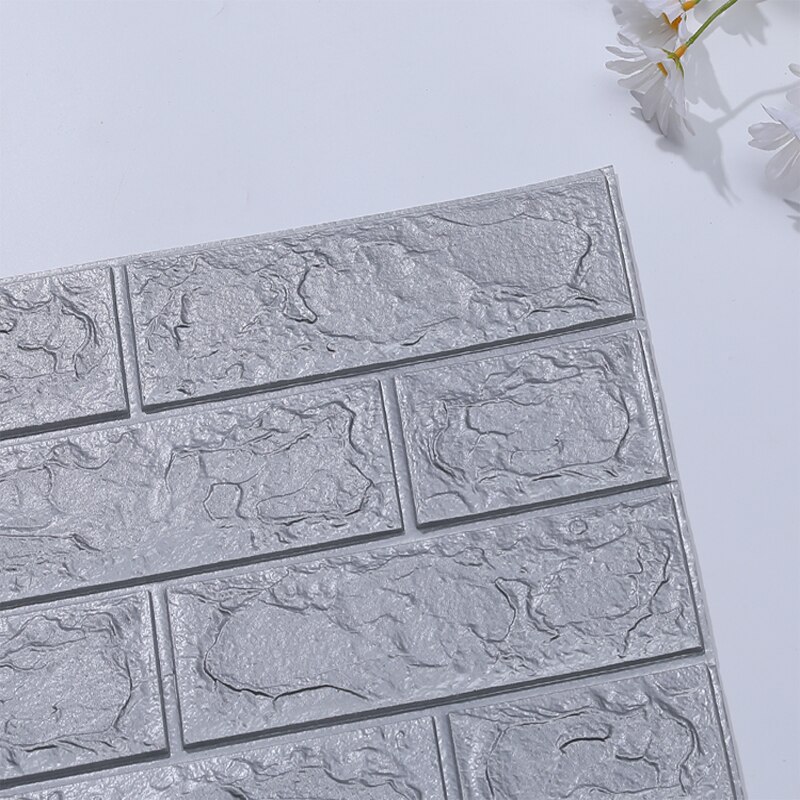 10pcs 3D Wall Stickers Self Adhesive Foam Wallpaper Home Decor Living Room Bedroom House Decoration Bathroom Soft Wall Panels: 7