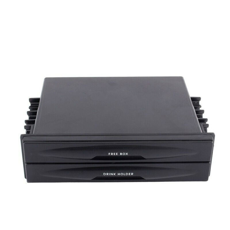 Universal Storage Box Car Interior Inner Black Plastic 18cmx12.8cmx5cm