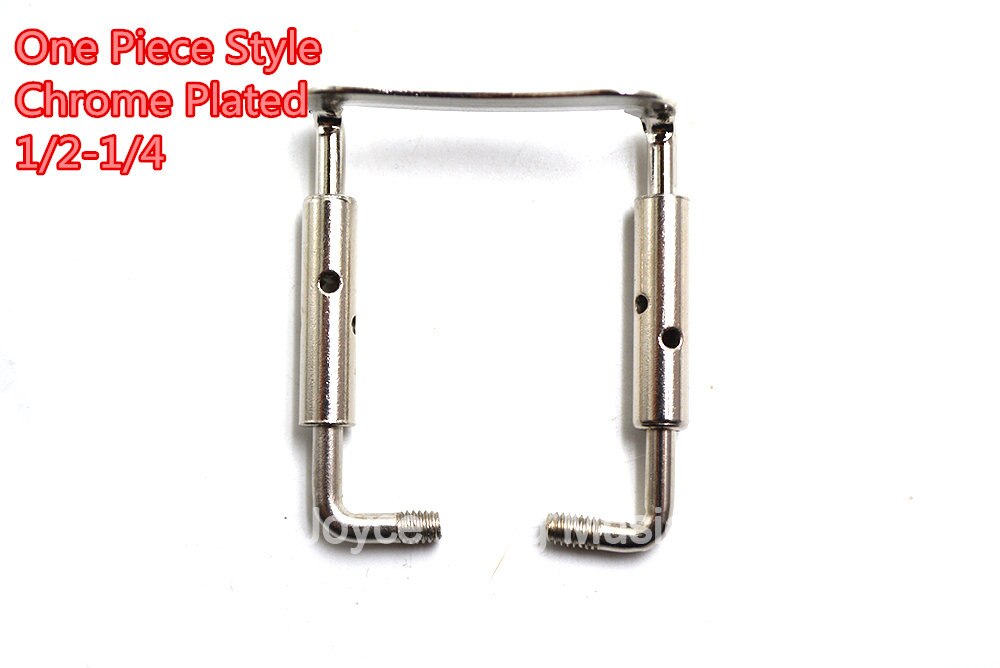 Violín de cobre chapado en oro y cromado, ajustable, 4/4-3/4, 1/2-1/4, tornillos abrazaderas, gancho,: Chrome 1 2 to 1 4