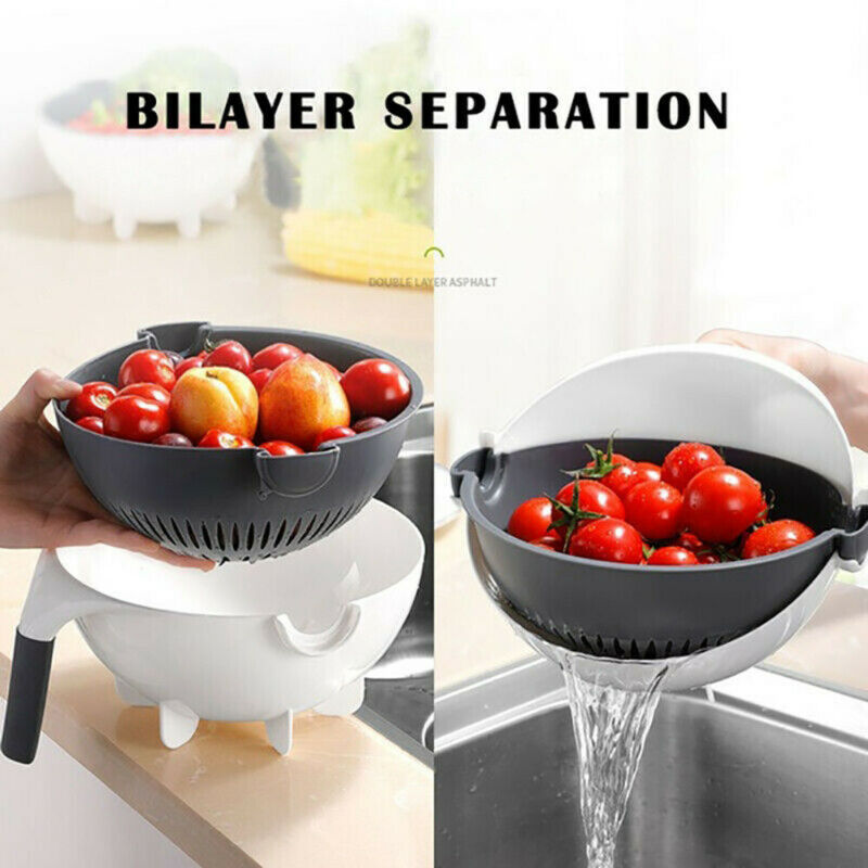 Coupe-légumes rotatif multifonction 9 en 1, trancheur manuel de cuisine, râpe à légumes et pommes de terre, Kit d'outils de cuisine