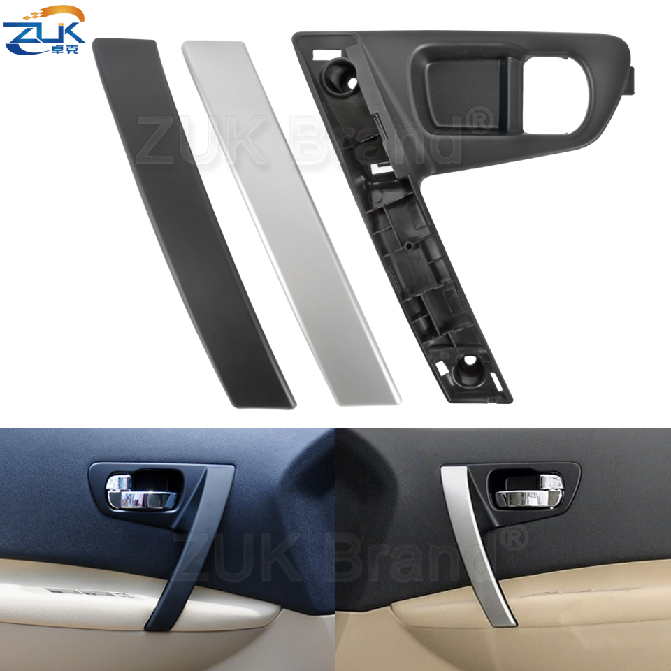 Auto Voor Binnendeur Handvat Basis Zwart Zilver ABS Trim Cover Voor Nissan Qashqai J10 2007