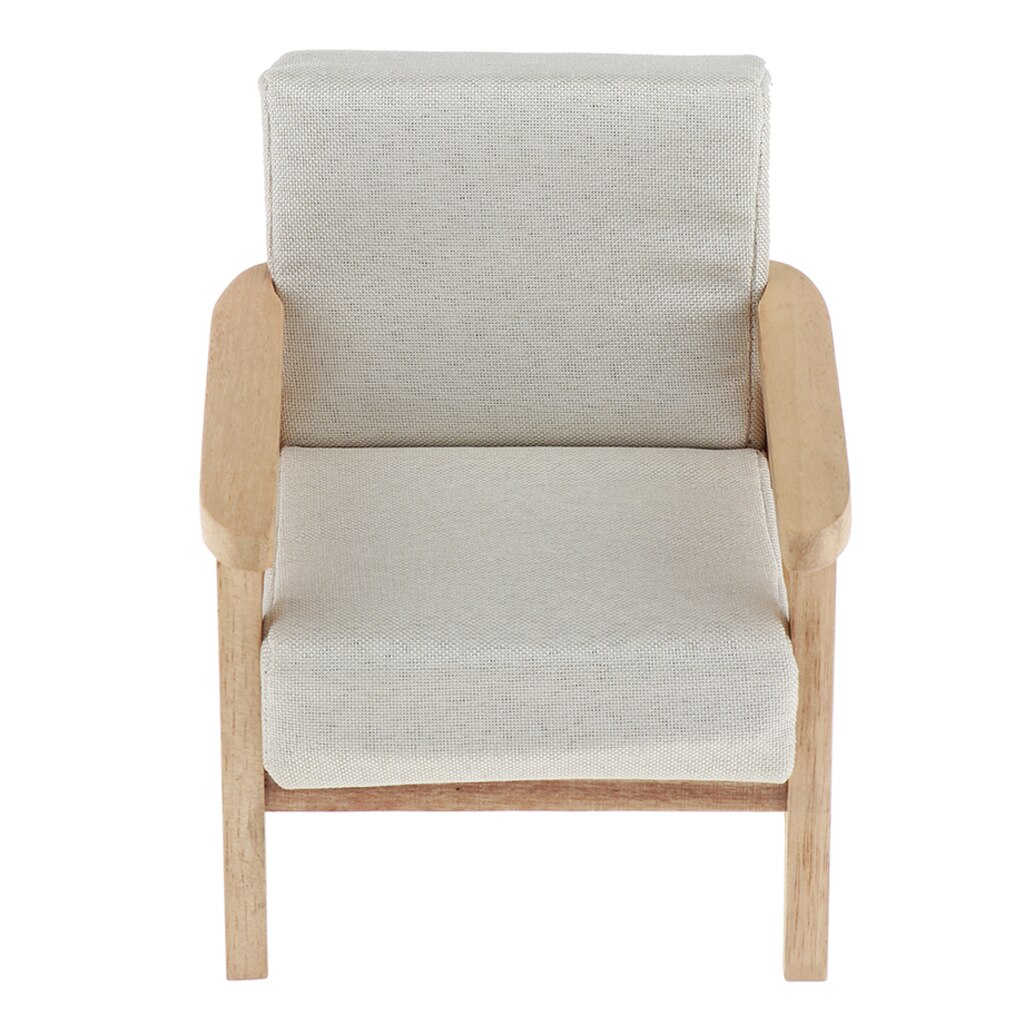 Dollhouse Furniture 1/6 Scale Miniature Armchair Toys for Dolls House Living Room Bedroom Decor - Red/Yellow/White Optional