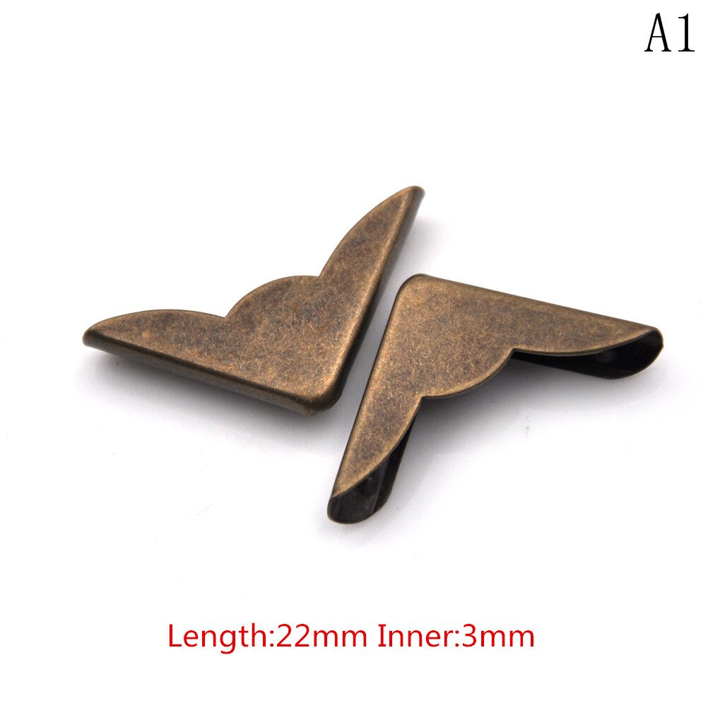 12 pièces coin protecteur livre Scrapbook métal Album coin pour laiton Antique bijoux livre coin protecteur couverture: A1