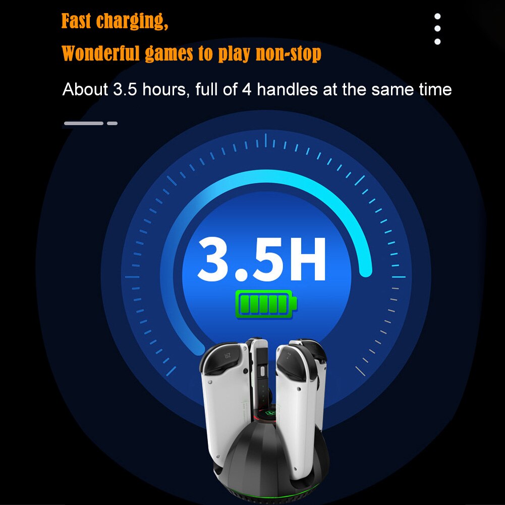For Nintend Switch OLED Controller Charger 4 Port Joypads Charging Dock Station for Switch OLED Gamepad Host Base Charger
