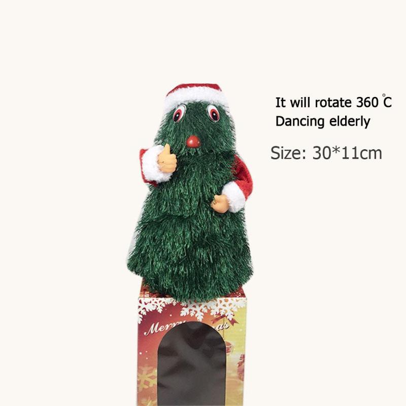 Electric Santa Claus Rotation Toy Home Ornament Xmas Party DIY Crafts Christmas Decor For House Christmas Toys for Kids