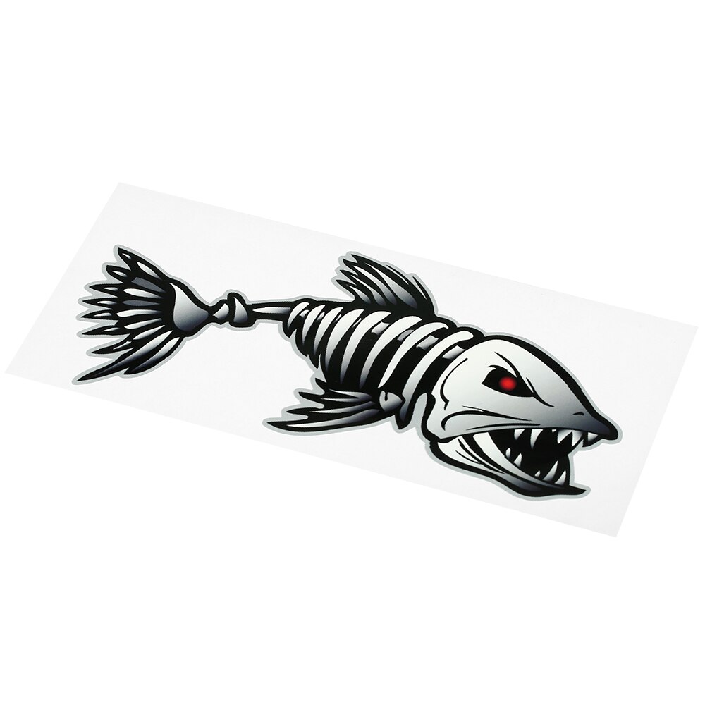 Pegatinas para la boca de los dientes de pez, 2 uds., decoración divertida para el coche, pesca en bote, canoa, gráficos en Kayak, esqueleto, pegatinas de peces, triangulación de envíos
