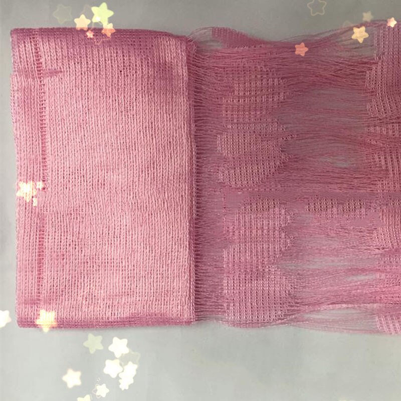 Vindu stue romantisk fersken hjerte linje gardin bryllup gardiner stue skillevegg dekorativ gardin hengende: Rosa