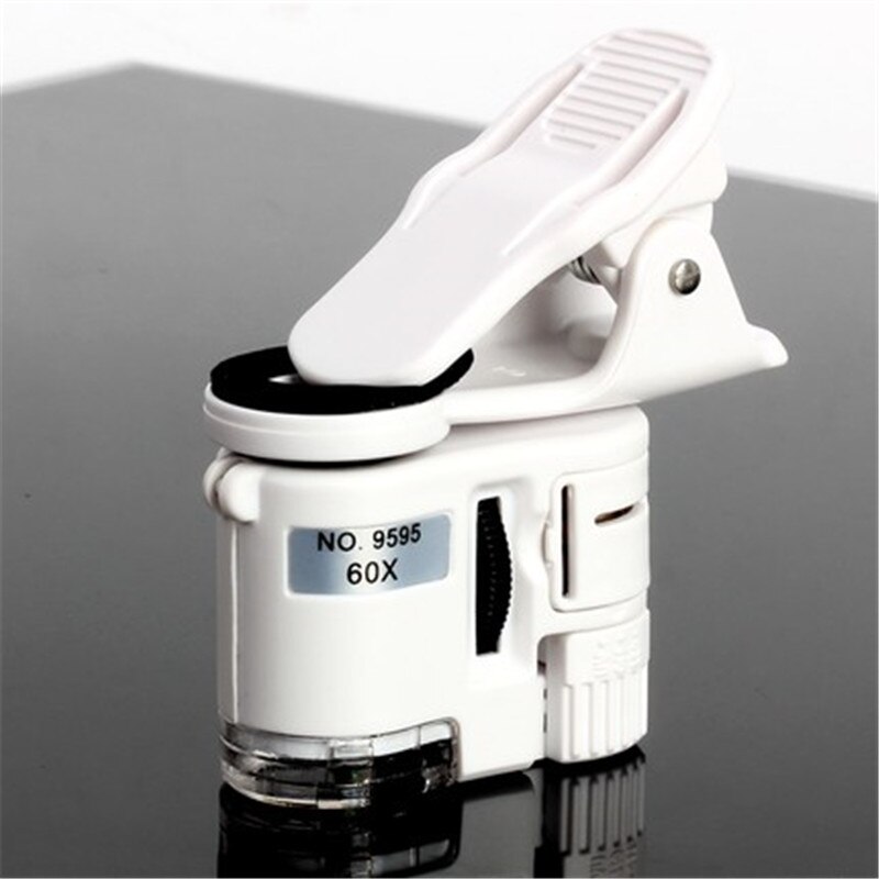 HD 60X praktisch Mikroskop Makro Objektiv leasy zu installieren Optische Zoomen Lupe Mikro Kamera Clip mit LED Licht Telefon objektiv