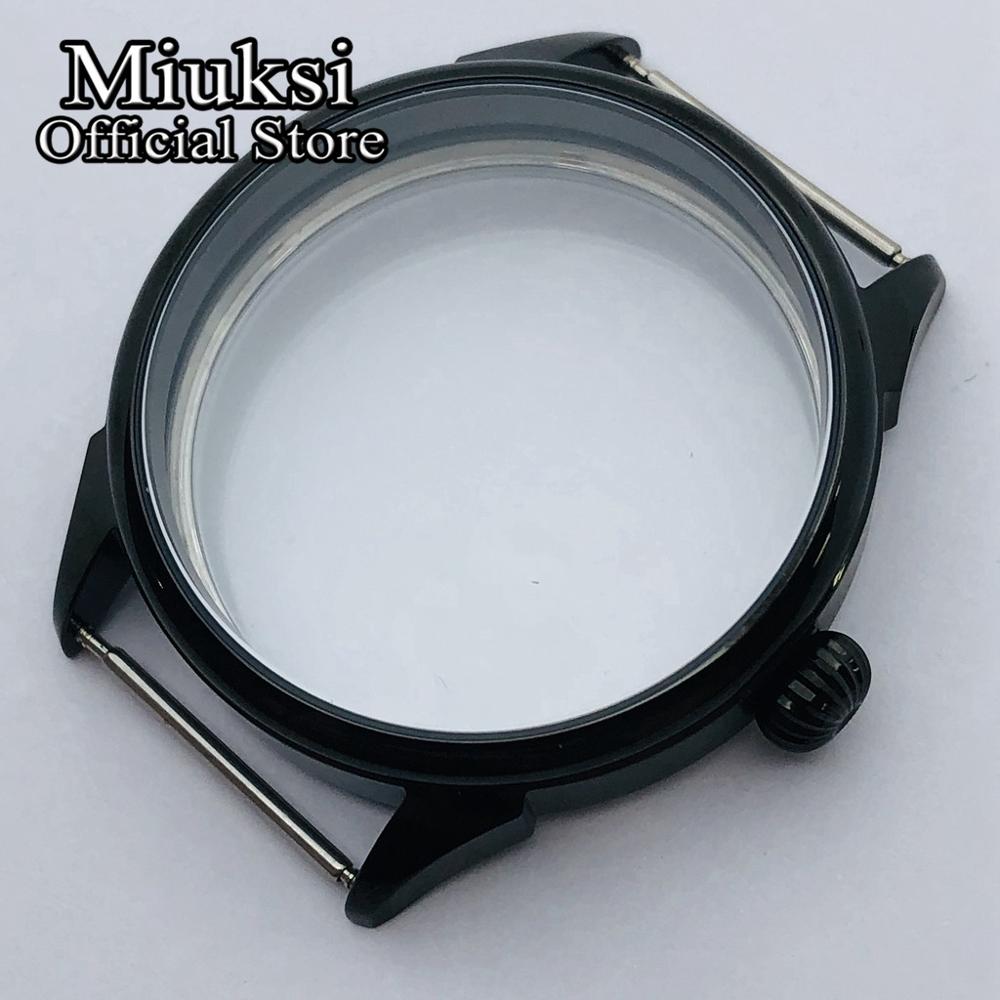 Miuksi 42Mm Black Pvd Case Fit Eta 6497 6498 Meeuw ST3600 ST3620 ST36 Serie Beweging