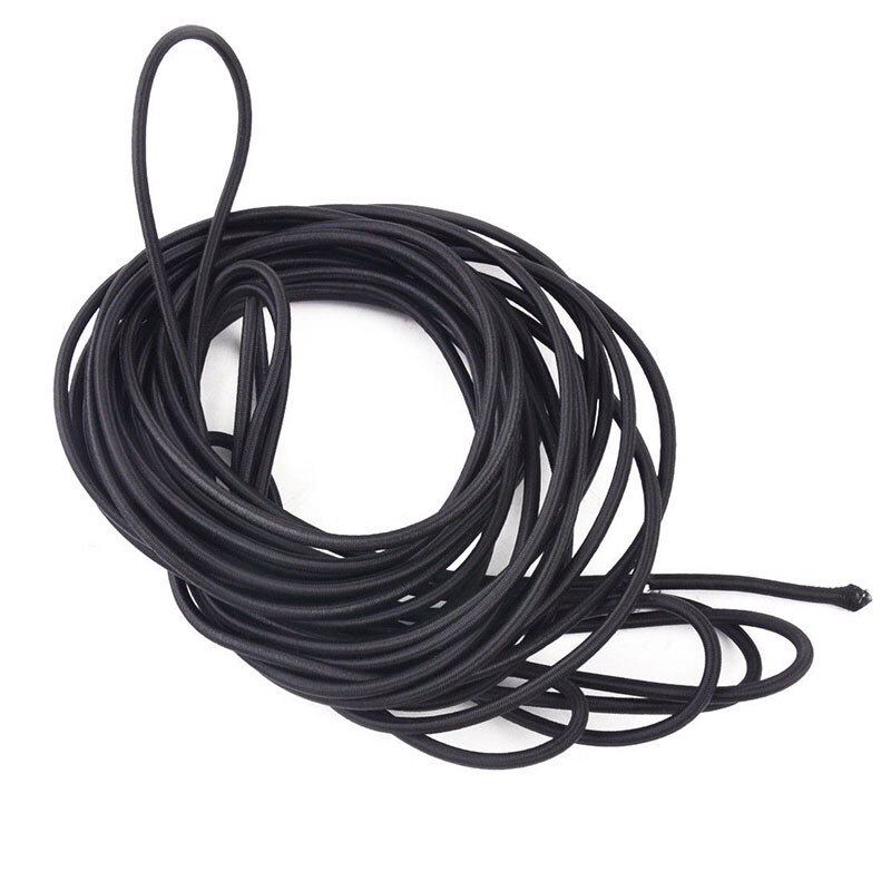 brand 10m 4mm Black High Tension Cord Bungee Elastic Rope Cord polyester