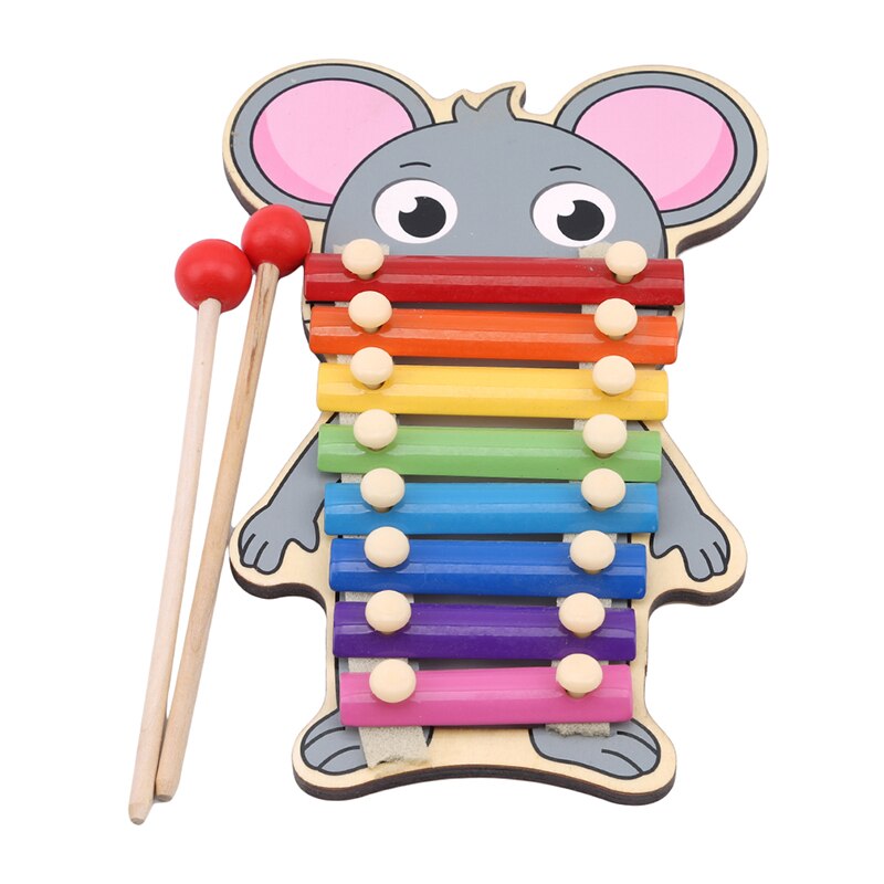 Animal Octave Children Musical Toy Rainbow Wooden Xylophone Instruments Children Music Instrument Learning Education Puzzle Toy