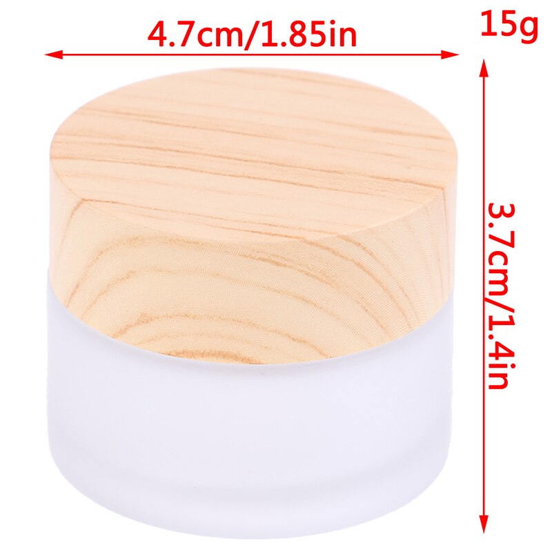5g 10g 15g 30g 50g frostat glas tomma burkar för kräm make-up hudvårdsbehållare påfyllningsbara flaskor kosmetisk förpackning: 15