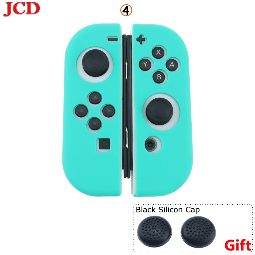 JCD For Nintend for Switch Controller Gamepad Joystick Silicone Case For Nintendo for Switch NS Black Silicon Cap: No4