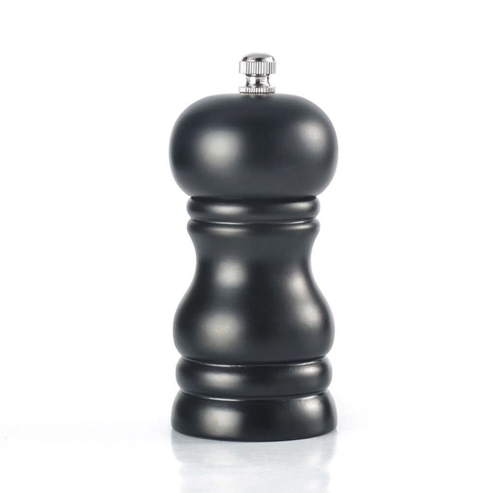 Manual Wooden Pepper Grinder Handheld Seasoning Spice Salt Grain Mill Portable Practical Household Convenient Kitchen Tools: Black