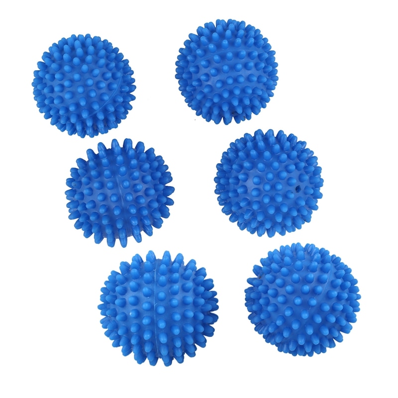 6 x Blue Reusable Dryer Balls Fabric Softener Ball