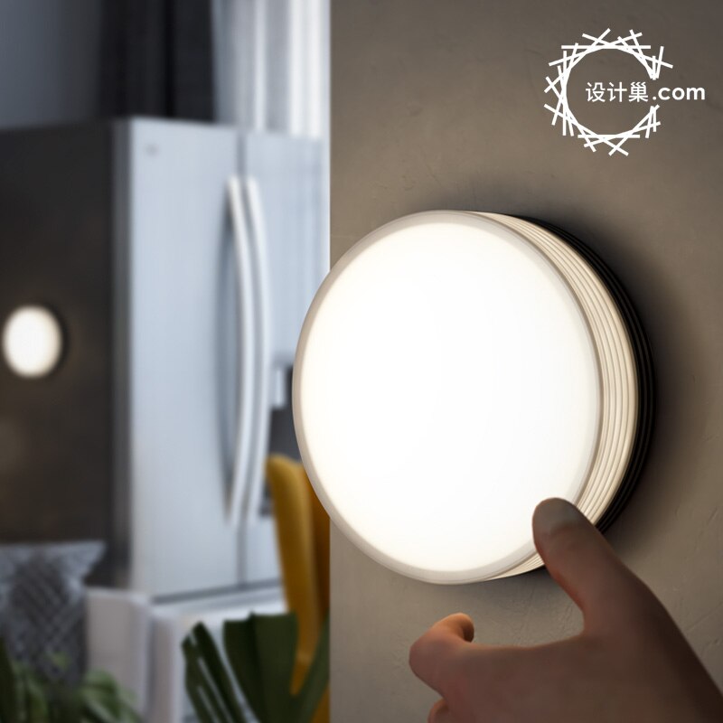 LED Light Rotating Modular Light Control Lighting Round Night Light Decorative Wall Lamp