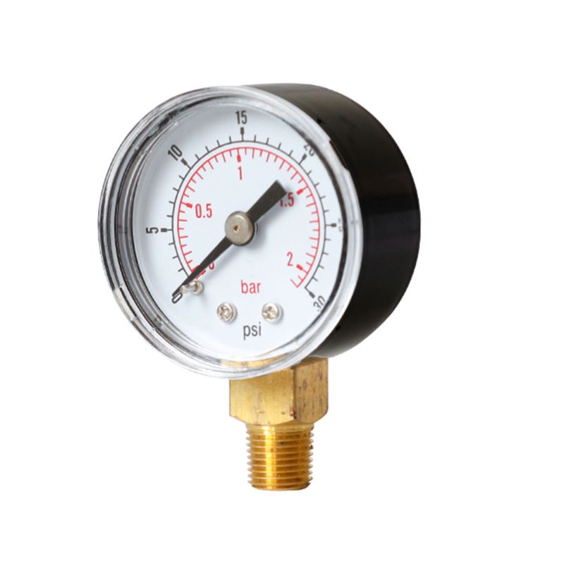 40mm dobbeltskala trykmålere 1/8 " bspt bundmontering 15/30/60/100/160/200/300 psi & bar til luft, gas, vand, brændstof, væske