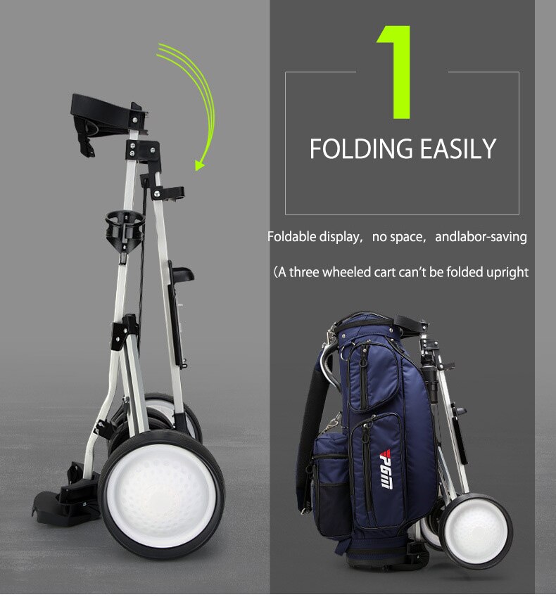 Golfvagn fällbar golfväska vagn utomhus sport multifunktionell serie leveranser vikbar push pull golfbil