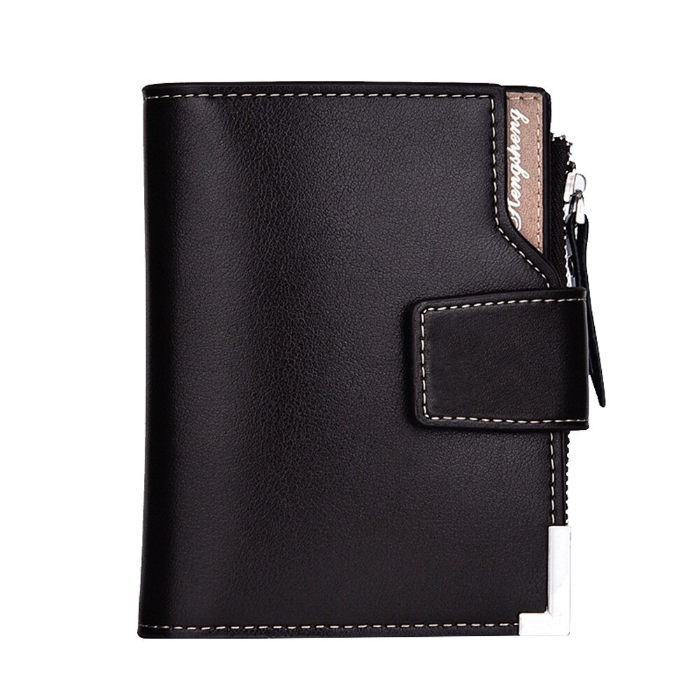 Korte Portemonnee Mannen luxe Pu Leather Man Purse Kaarthouder Portemonnee Mode Rits Portefeuilles Carteira Masculina