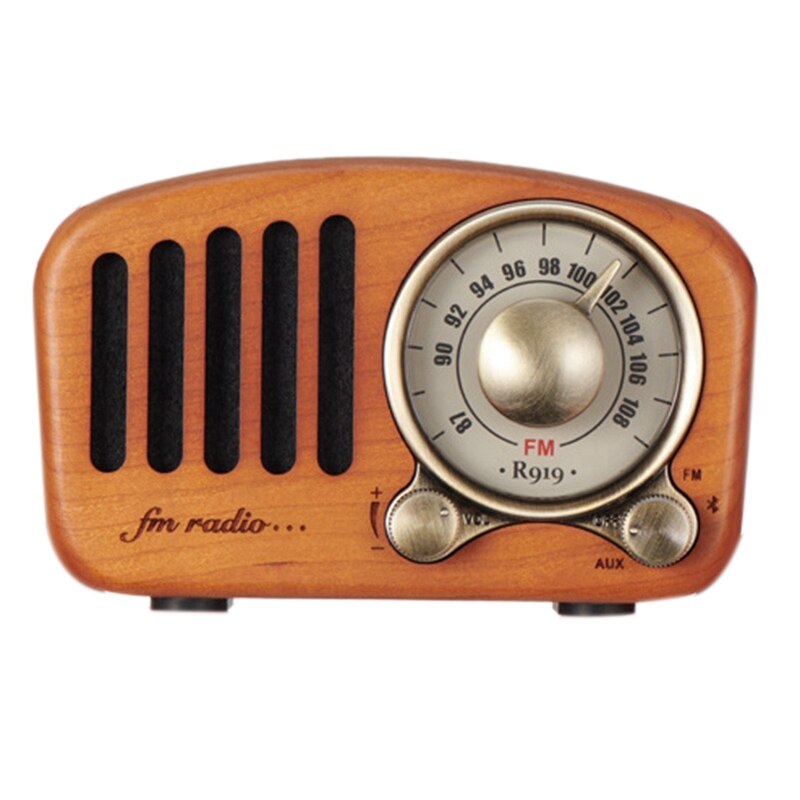 R919 retro Radio Bluetooth Lautsprecher, FM Radio Mit Altmodische Klassische Stil, Bluetooth, Tf-karte Slot: golden