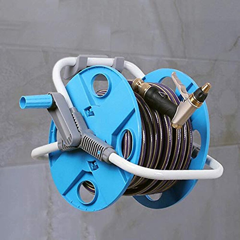 1Pc Garden Hose Reel Holder PVC Wall Mounted Garden Hose Hanger Pipe Holder With 4 Pcs Expansion Screws