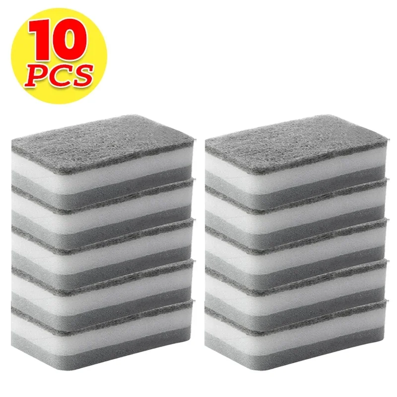 30/5 stücke Magie Reinigung Schwämme doppelseitige Wiederverwendbare Küche Schwamm Tücher Pfanne Topf Geschirr Scheuer Pads Pinsel Sauber Werkzeuge: Orange