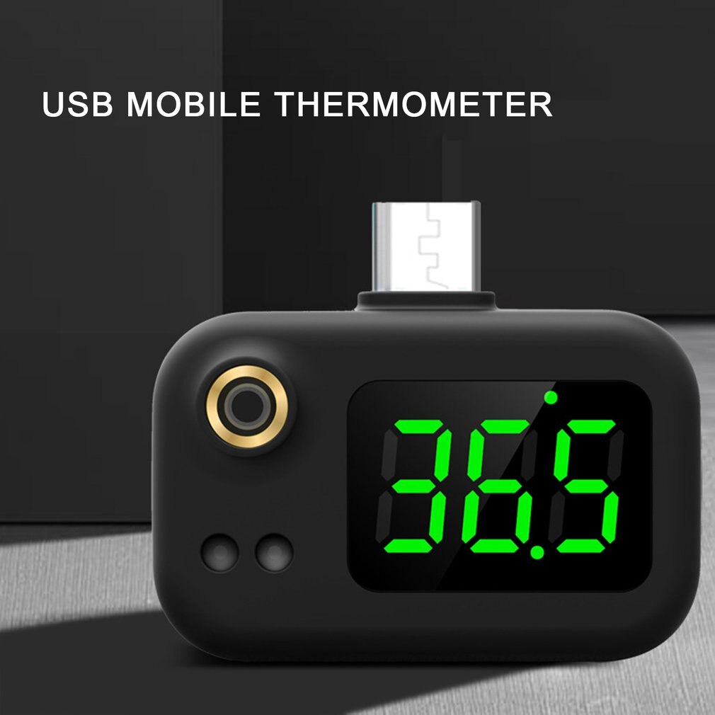 Mobile Phone USB Smart Thermometer Non-contact Infrared Thermometer Portable Electronic Thermometer LCD Display