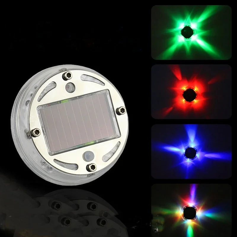 Lumière LED énergie solaire Flash voiture roue lumière moyeu ampoule pneu pneu Valve voiture moto pneu Modes colorés Valve lumière roue lampe