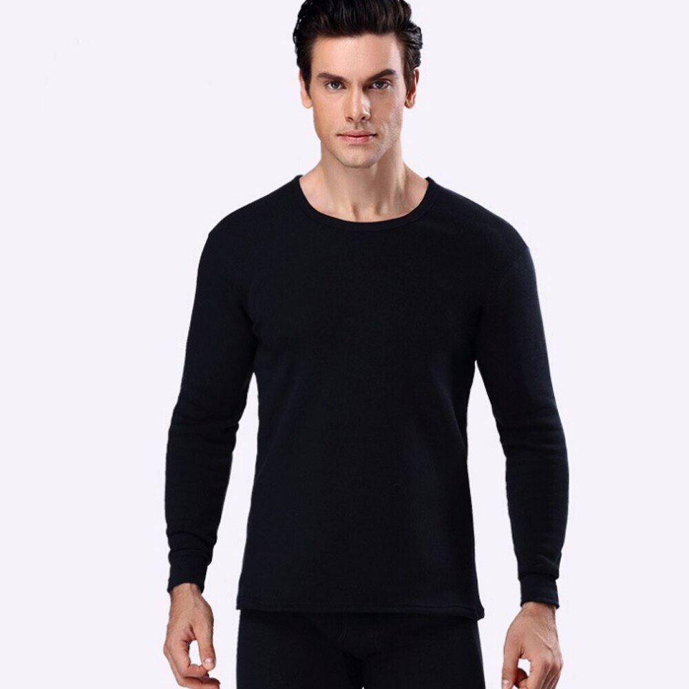Conjunto de ropa interior de pantalón parte inferior larga parte superior cálida forrada de lana de invierno para hombre H9