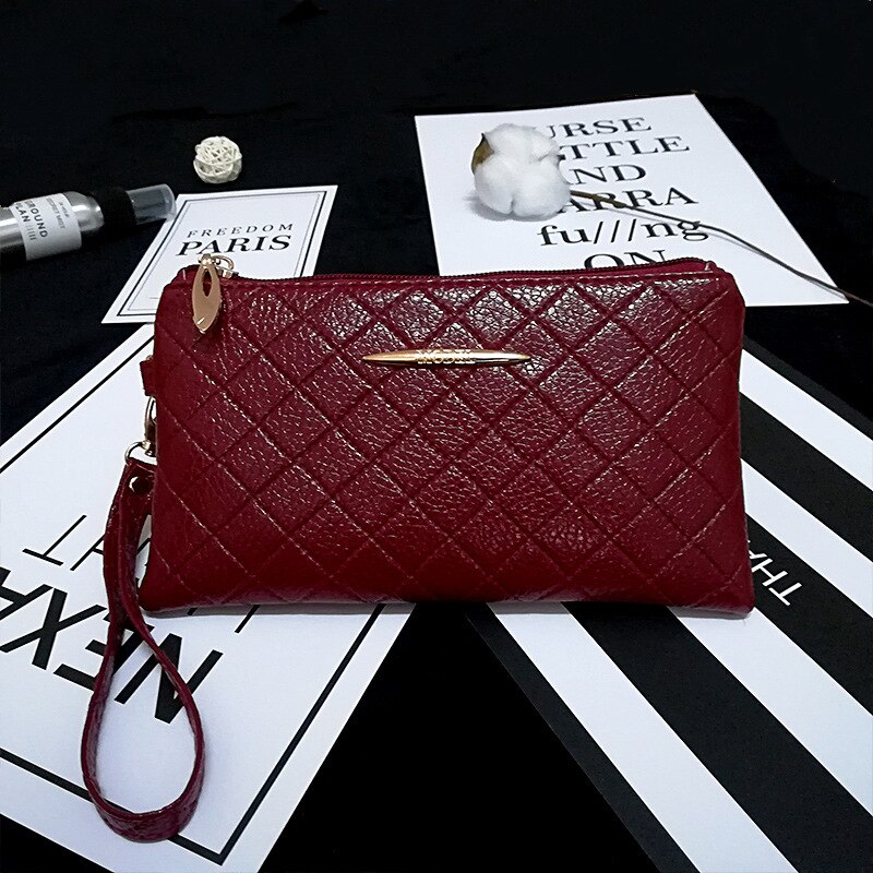 Ladies'wallet Pu Kleine Verandering Portemonnee Mobiele Telefoon Tas Handtas Mode Portemonnees Flap