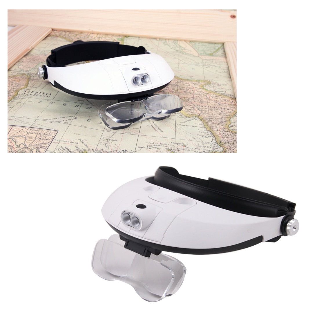 Vincha 5 lentes binoculares de tercera mano lupa luz joyería reparación lectura lupa Lupas dentales 2.5x 1.0x 1.5x 2.0x