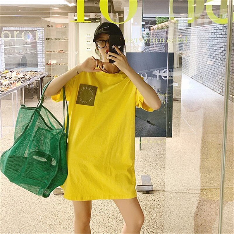 Hylhexyr Women's Shoulder Bag Mesh Totes Net Beach Bag Foldable Handbag Fruit Grocery Shopping Bags Large Capacity: green