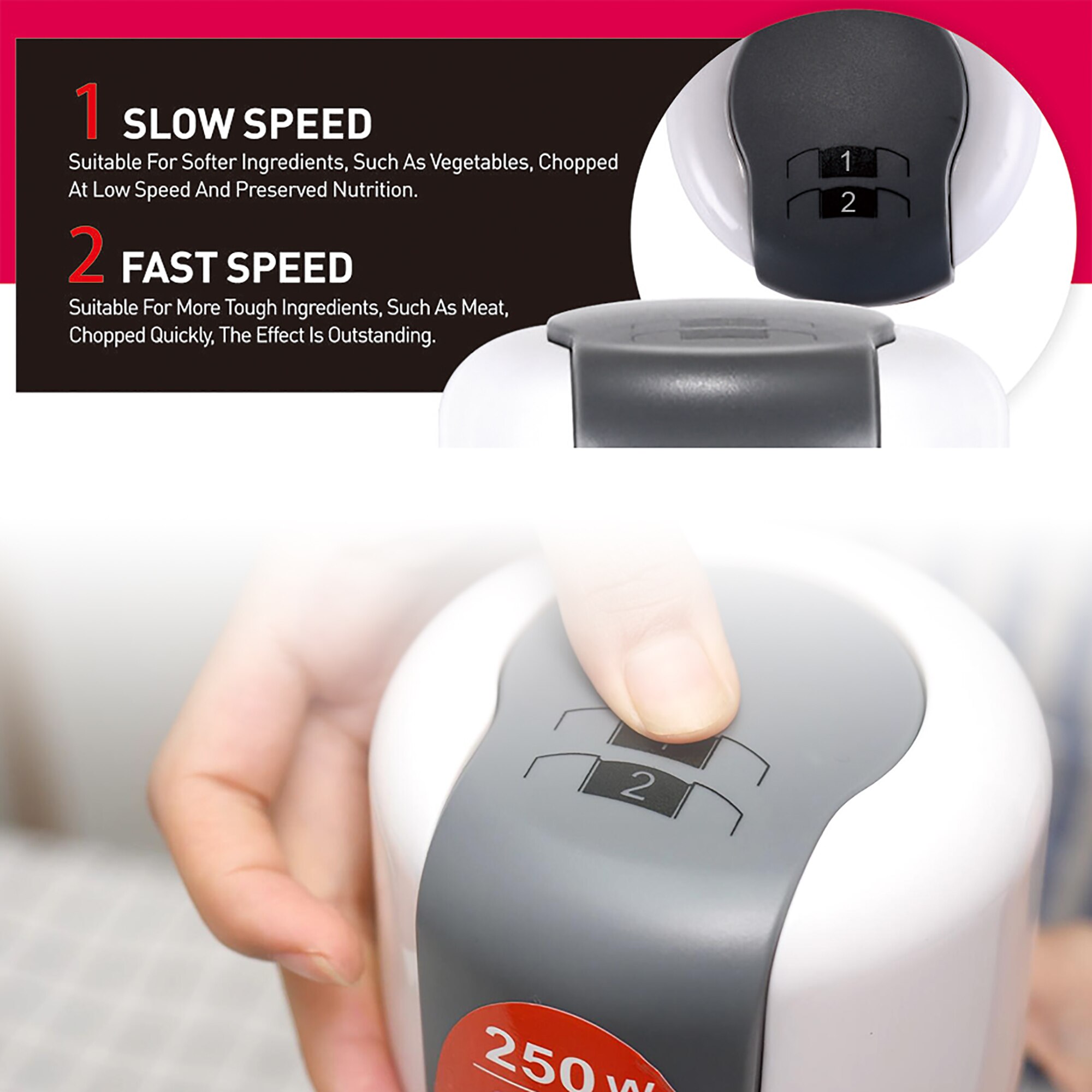 250W Multi Function Food Processor Electric Food Chopper Spiral Meat Fruit Shredder Slicer For Kitchen 220V Sonifer