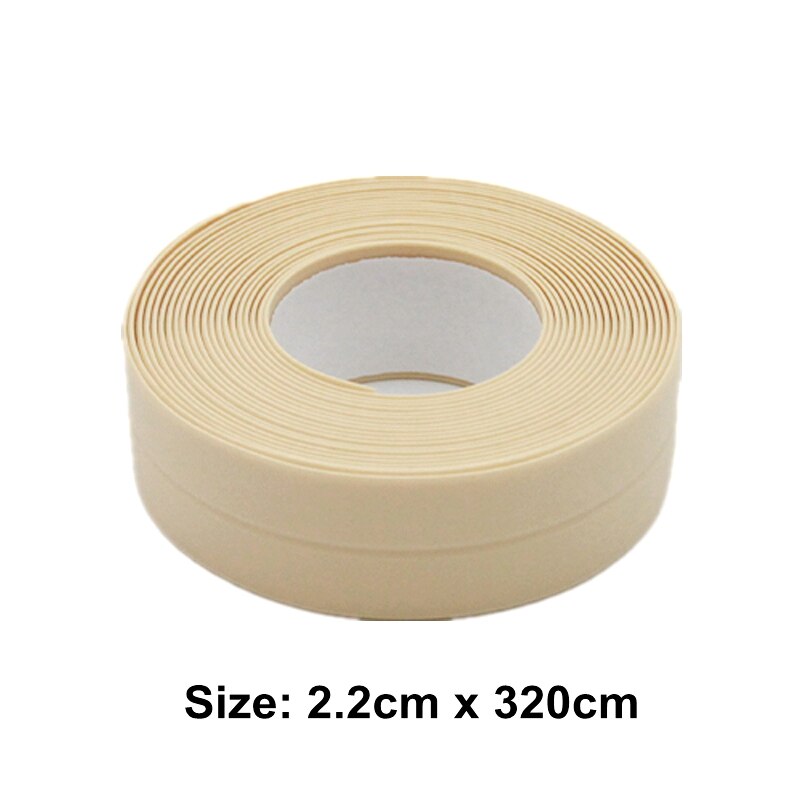 Nastro sigillante in PVC Bagno Bagno WC Nastro per mastice Nastri autoadesivi impermeabili a prova di muffa per l'angolo della parete del lavello della cucina